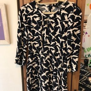 Navy Bird Dress from Talbots